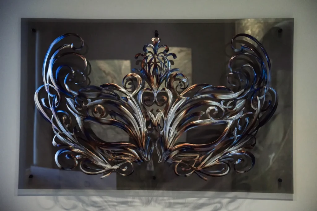 The Venetian mask — a tribute to Italy.