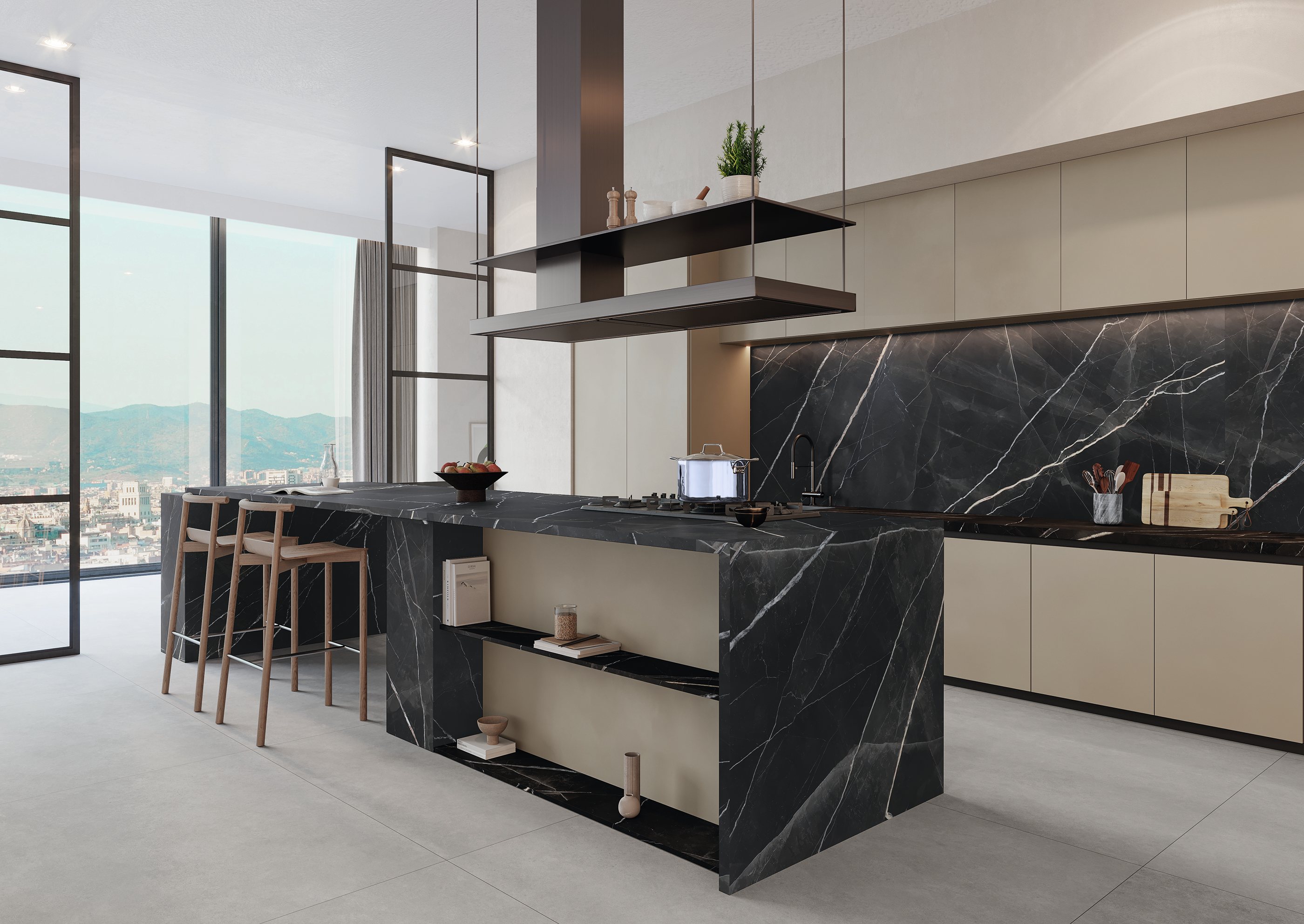 Calacatta Black in situ