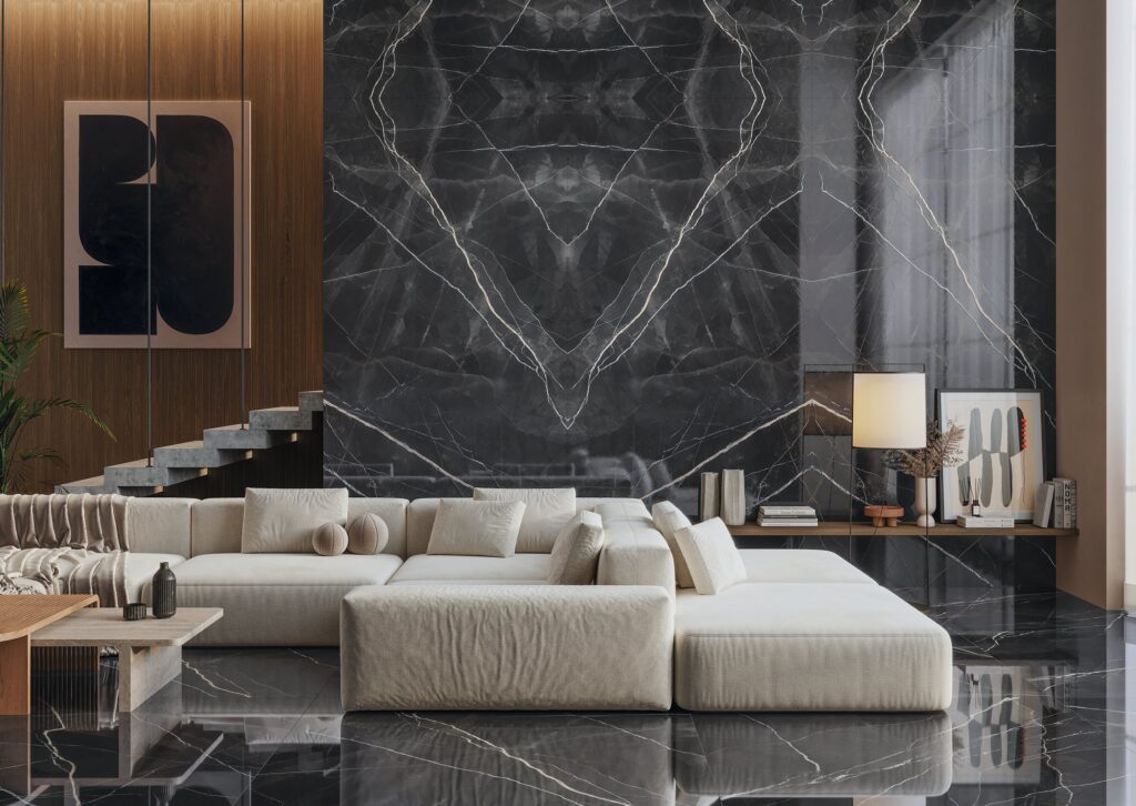 Calacatta Black, in a living space