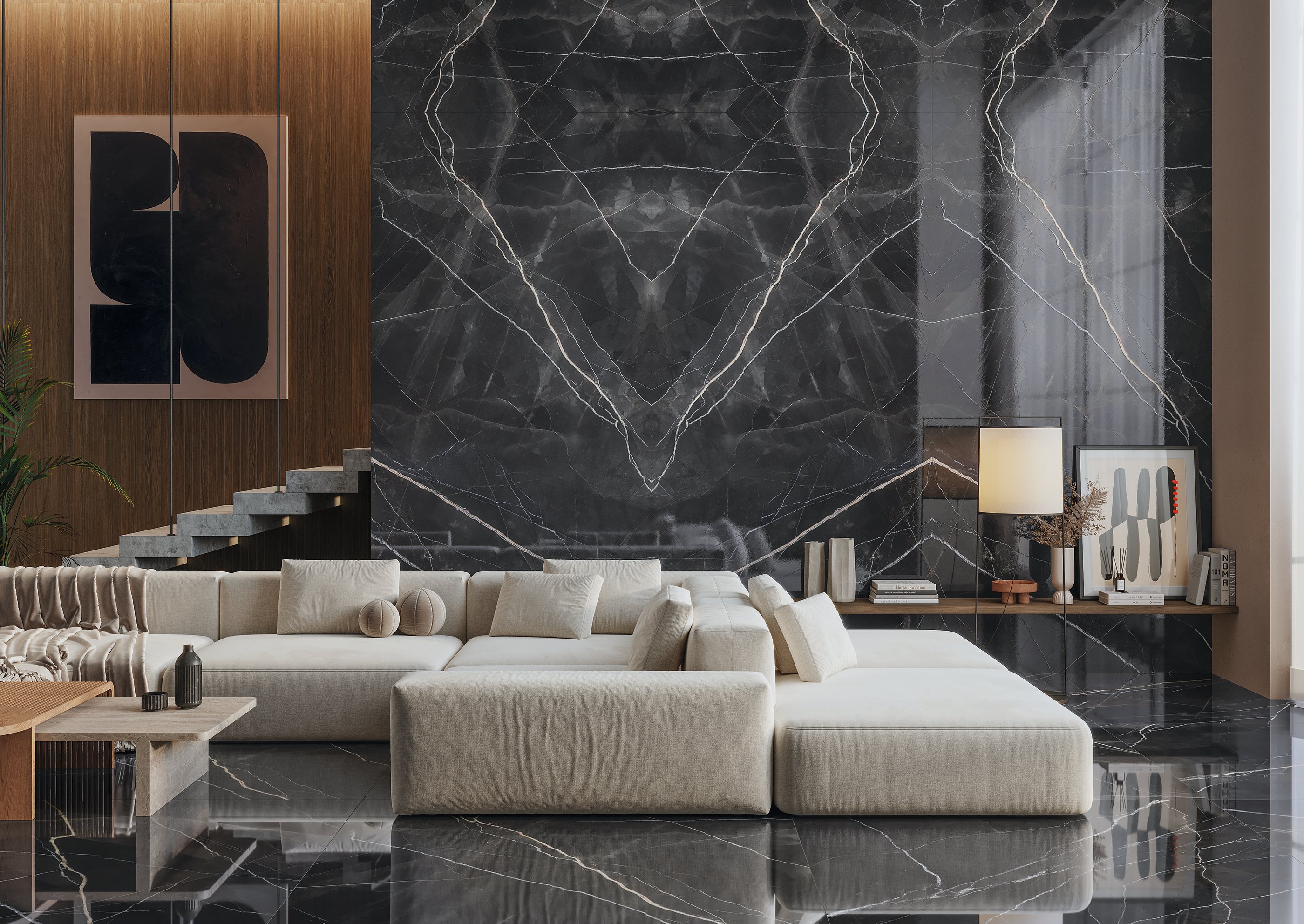 Calacatta Black in situ