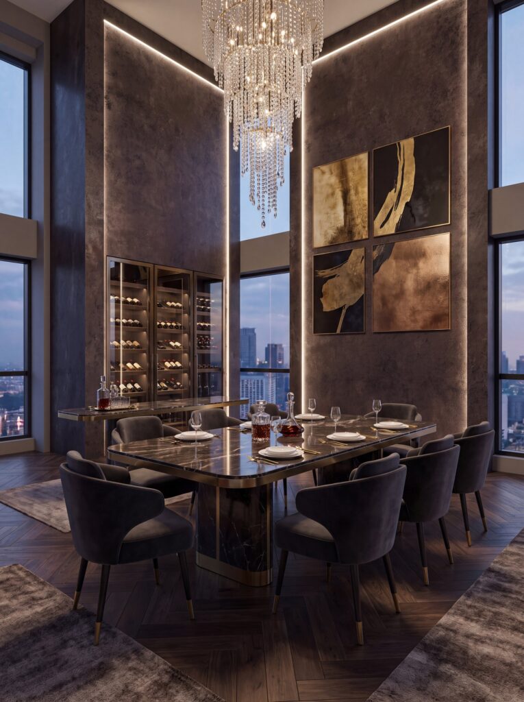 Ossido Ferro sintered stone, dining